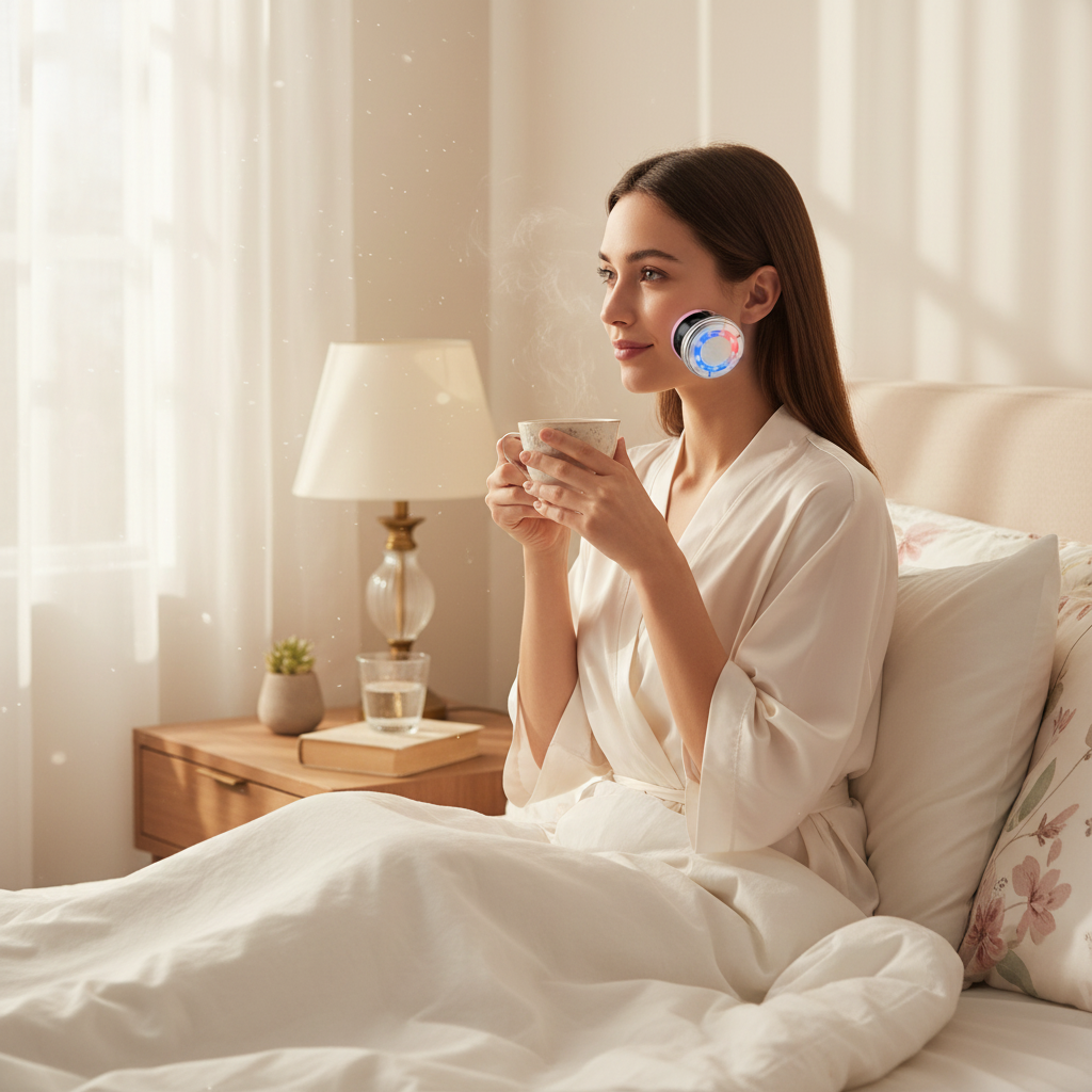 ANLAN EMS masseur Facial microcourant Lifting du visage Massage compresse chaude et froide nettoyage en profondeur soins du visage dispositif de beauté