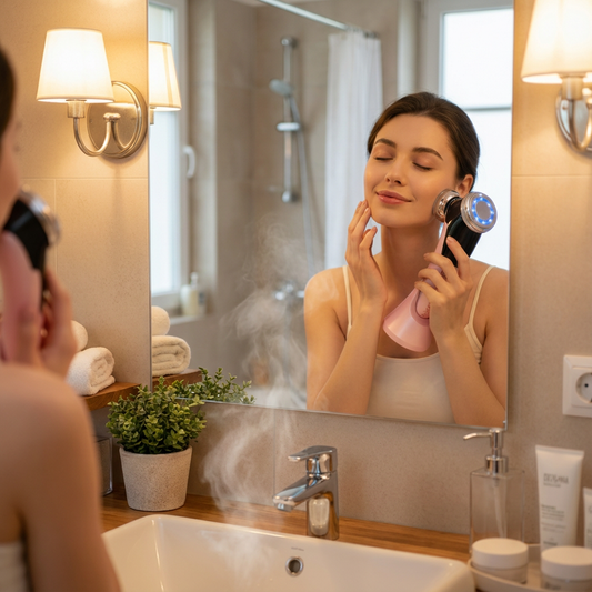 ANLAN EMS masseur Facial microcourant Lifting du visage Massage compresse chaude et froide nettoyage en profondeur soins du visage dispositif de beauté